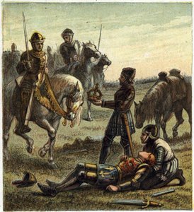 Oorlog van de Twee Rozen: dood van koning Richard III (1452-1485) tijdens de Slag bij Bosworth Field, tussen Richard III en Henri, hertog van Richmond op 22/08/1485. De laatste ontving de kroon van de afgezette koning en werd Henry VII, bekend als Henry Tu