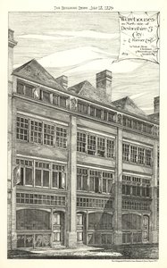 Pakhuizen aan de noordkant van Devonshire Street