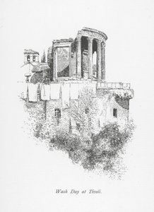 Wasdag in Tivoli (litho) door English School