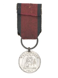 Waterloo-medaille, een van de twee medailles toegekend aan chirurg William Jones door English School