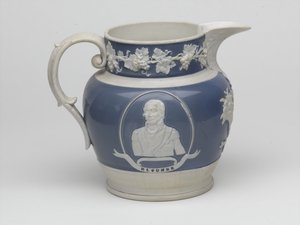 Waterloo herdenkingskruik, ca. 1815 door English School