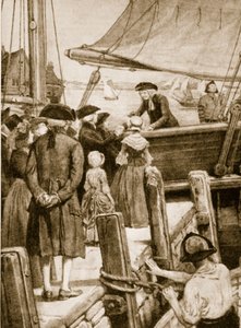 Wesley aan boord van The Prince of Wales in 1787 neemt afscheid van de Ieren