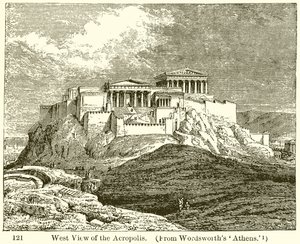 Westelijk Uitzicht op de Akropolis door English School