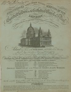 Westdeur ticket voor de jubileumbijeenkomst van de Charity Children