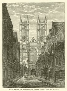 Westgevel van Westminster Abbey, vanaf Tothill Street