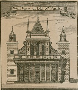 Westelijk aanzicht van de oude St. Paul