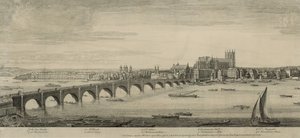 Westminster Bridge, Londen, genomen vanaf Mr Scheves Suikerhuis, tegenover York House door English School