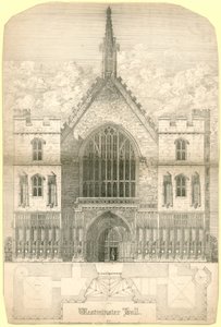 Westminster Hall, Londen, inclusief een grondplan van het gebouw