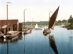 Wherry vertrekt uit Wroxham