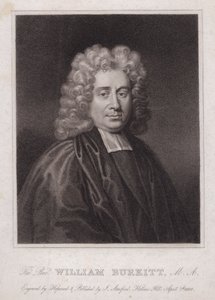 William Burkitt, Engelse geestelijke en schrijver (gravure) door English School