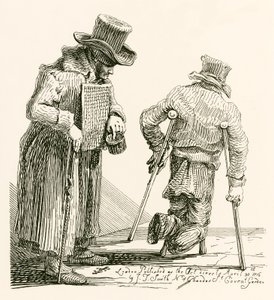 William Kinlock, een blinde bedelaar, die zijn zicht verloor in Gibraltar
