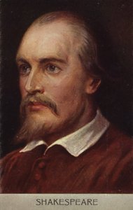 William Shakespeare (c1564-1616), Engels toneelschrijver en dichter (kleurenlitho)