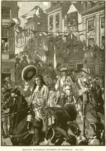 Willems Triomfantelijke Processie naar Whitehall door English School