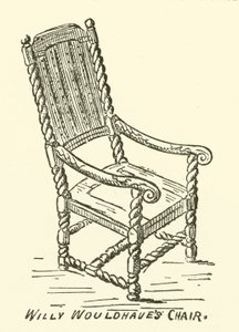 De stoel van Willy Wouldhave (gravure) door English School