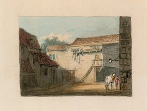 Winchester Palace aan Bankside door English School