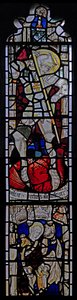 Raam Ew met St. George; St. Maria Cleopas, Alphaeus en hun kinderen