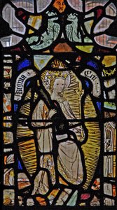 Raam NaE met de Maagd Maria als Regina Celi of Koningin van de Hemel door English School