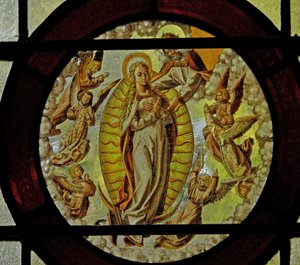 Raam met de Tenhemelopneming van de Maagd Maria door English School