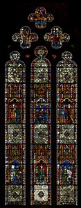 Raam w40 met St. Peter en Pelgrim door English School