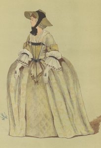 Landelijke kleding voor vrouwen tijdens het bewind van George II door English School