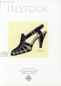 Advertentie voor damesschoenen, 1930s door English School