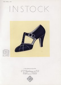 Advertentie voor damesschoenen, 1930s door English School