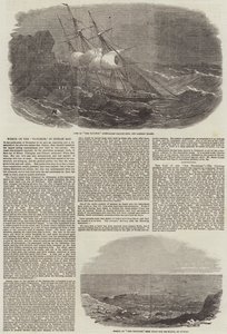 Wrak van de "Tayleur," in Dublin Bay (gravure) door English School