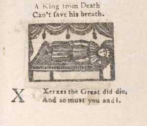 Xerxes de Grote, illustratie voor de letter X, uit een 