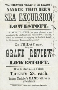 Yankee Thatchers Zee Excursie naar Lowestoft (prent) door English School