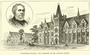 Yorkshire College, en portret van Sir Edward Baines door English School
