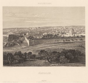 Jeruzalem door Engraving by Friedrich Salathé