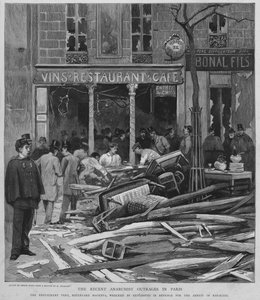 Anarchistische terreur in Parijs: bombardement op Restaurant Very op de Boulevard de Magenta als wraak voor de arrestatie van Ravachol, 25 april 1892
