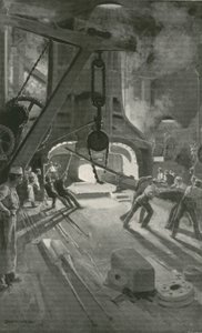 De 40-Ton Stoomhamer aan het Werk in Woolwich Arsenal door Enoch Ward