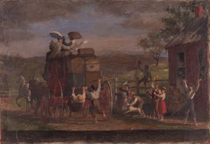 Studie voor de Pemigewasett Coach, ca. 1880-89 door Enoch Wood Perry