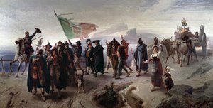 Risorgimento: Annexatie van de Abruzzen aan het verenigde Italië in 1861 door Enrico Gamba
