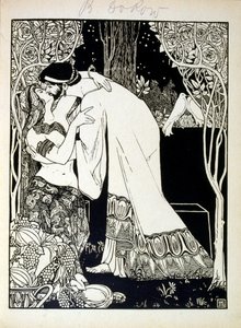 Salomo en Sheba, uit het boek Juda geïllustreerd door Ephraim Moses Lilien (1874-1925). Lilien wordt beschouwd als de vader van de zionistische iconografie, gecreëerd in de Jugendstil (Duitse art nouveau) stijl. Hij illustreerde 