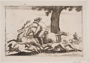 Parforcejacht door Erasmus Sigismund Resch