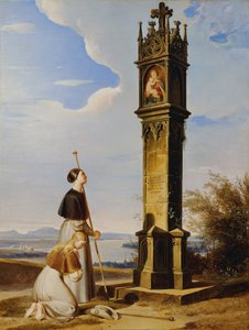 Twee pelgrims voor een beeld ("Ave Maria") door Erasmus von Engert