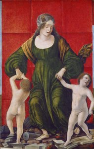 Vrouw van Hasdrubal en haar kinderen, ca. 1490-3 door Ercole de Roberti