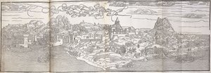 Een Panoramisch Uitzicht op Candia door Erhard Reuwich