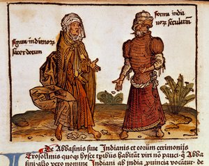 Beschrijving van Albanese kostuums: een priester en een leek Pagina uit het reisboek 