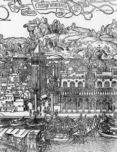 Venetië, houtsnede door Erhard Reuwich (1455-1490), Italië door Erhard Reuwich
