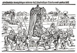 Fragment van een pamflet over de Turkse invasie van Hongarije