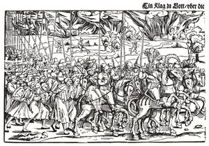 Fragment van een pamflet over de Turkse invasie van Hongarije door Erhard Schon