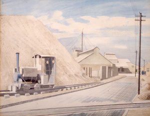 Cementfabriek door Eric Ravilious