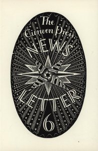 Ontwerp voor The Curwen Press Nieuwsbrief, nummer 6, 1934 door Eric Ravilious
