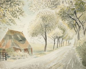 Weg bij een vliegveld, ca. 1942
