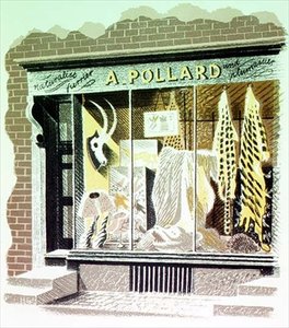 De bontwerker, gedrukt door de Curwen Press, uit High Street, door J.M. Richards, uitgegeven door Country Life, 1938