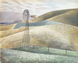 Windmolen, 1934 door Eric Ravilious