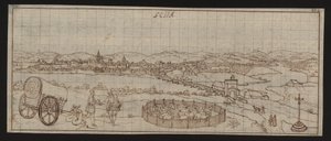 Volledige pagina: stadsgezicht: Ecija (pentekening)